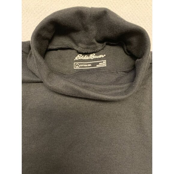 Eddie Bauer Women’s Black Turtleneck Long sleeve 60% Cotton - Picture 2 of 7